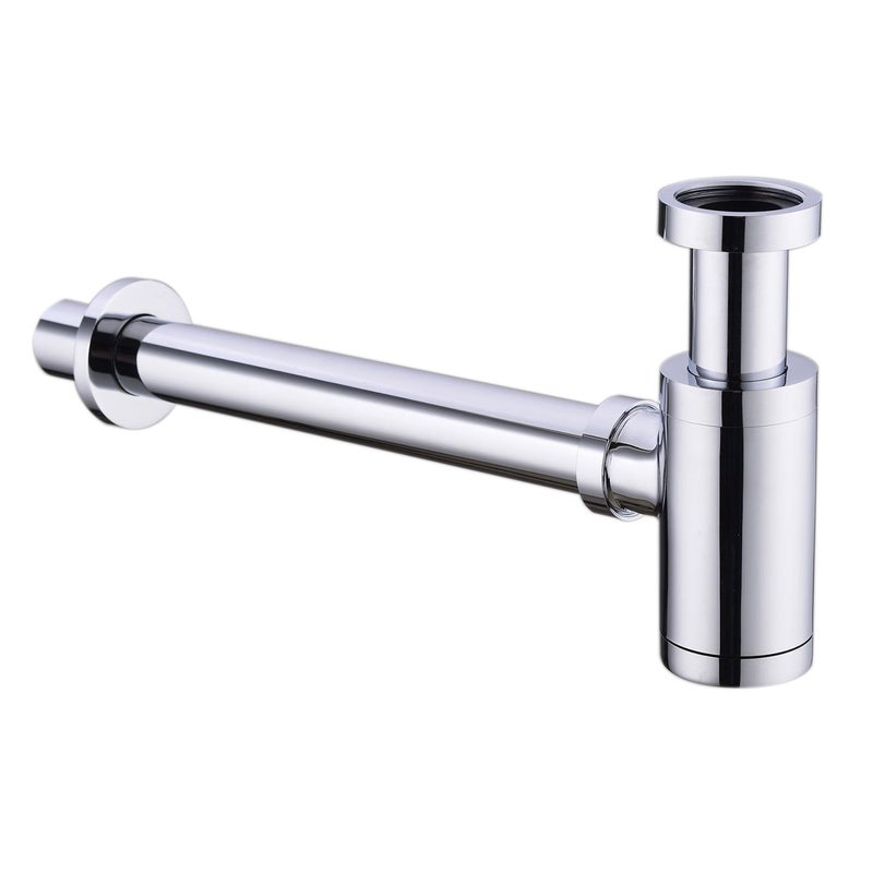 iOrange Chrome P-TRAP Brass Basin Sink Waste Trap Drain Kit - Image 1
